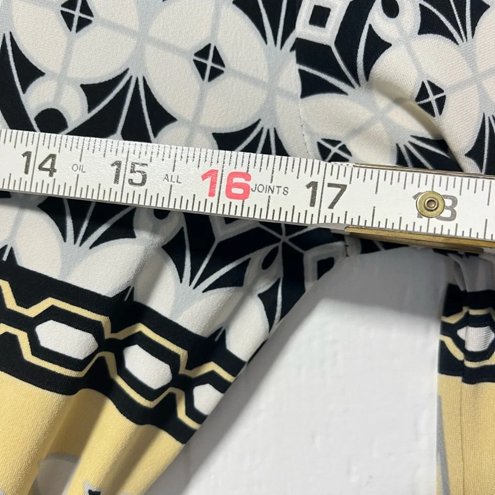 Hale Bob Belted Long Sleeve stretch Jersey button front dress size small - Picture 8 of 8